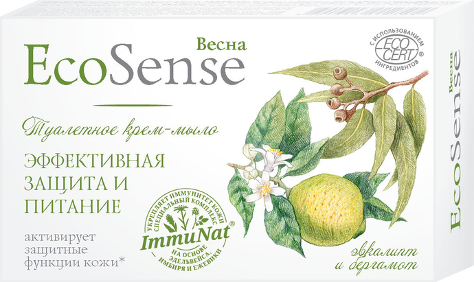 МТ крем-мыло "ВЕСНА Ecosense" эвкалипт и бергамот 90 г. арт. 6150