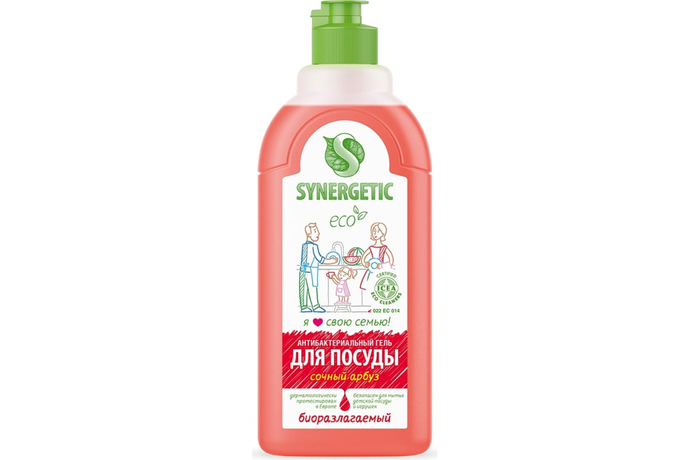 Средство для мытья посуды SYNERGETIC Арбуз 500 мл *5*25