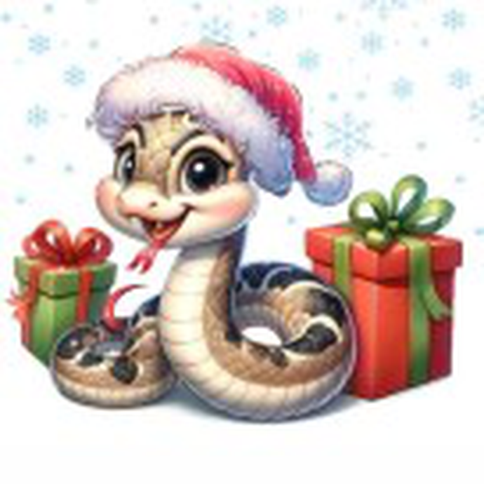 Салфетки бумажные декоративные 20л, Bouquet Home Collection Classic, 3хсл., "Новогодний питончик "/1