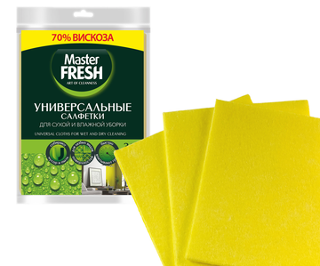 Master FRESH Универсальные салфетки для уборки (вискоза) 3 шт