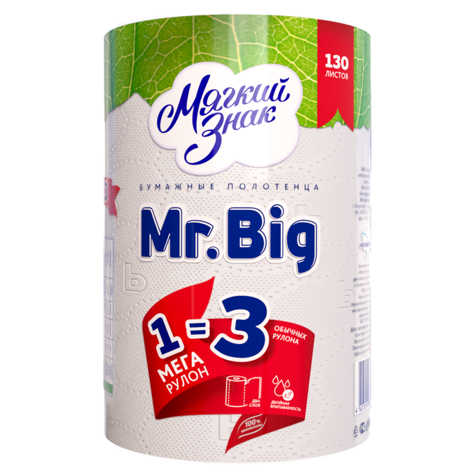 Полотенца бум. Mr .Big 2-сл. 1 рул./вл.24 С5