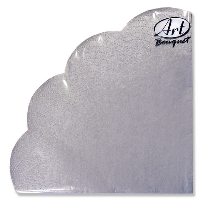 Салфетки Ф32см, 3 слоя, 12л Art Bouquet Rondo "Silver", 3-сл/15