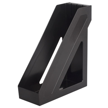 Лоток вертикальный для бумаг BRAUBERG "Basic" черный, 265х100х85 мм