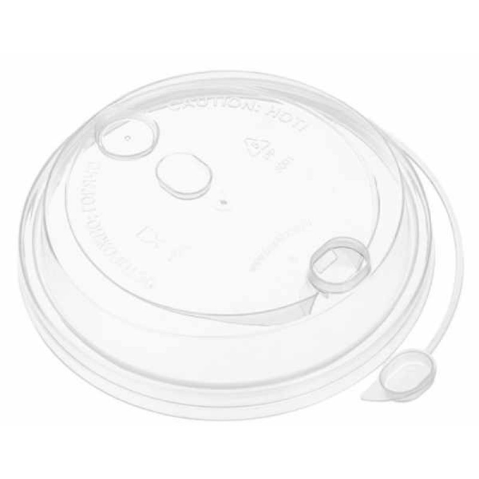 Крышка с заглушкой для стакана Д90мм прозрачная
