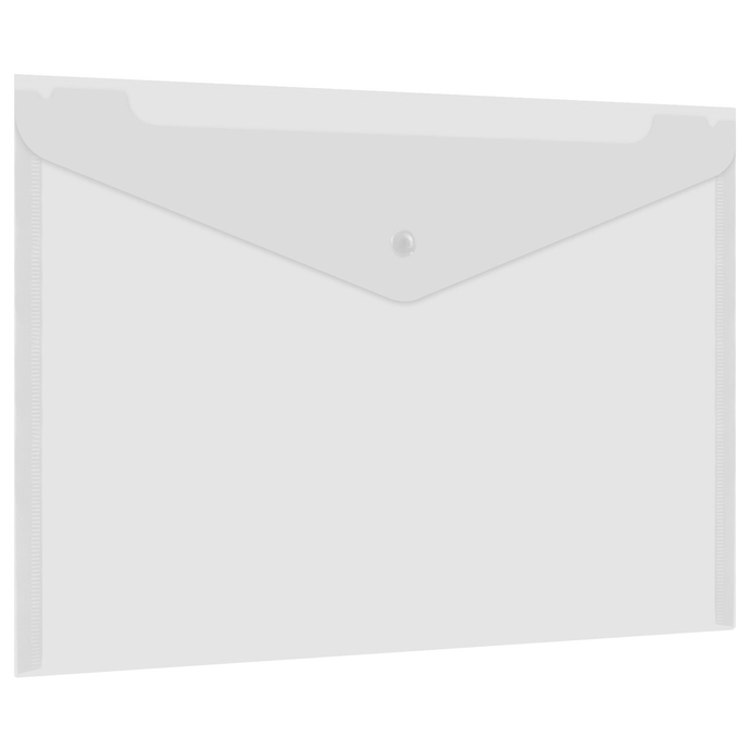 Папка-конверт с кнопкой А4 BRAUBERG UNIVERSAL, до 100 листов, прозрачная, 0,15 мм, 273070