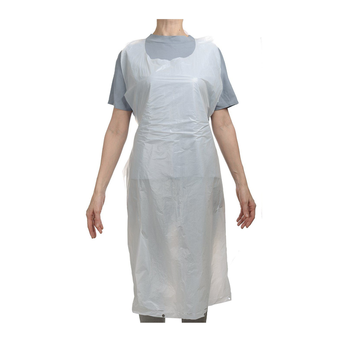 Фартук одноразовый "OptiLine" ПНД белый, 50 шт уп, 1000 шт кор