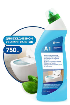 Моющее средство для ежедневной уборки туалетов "Apartament series А1" (флакон 750 мл) 125256