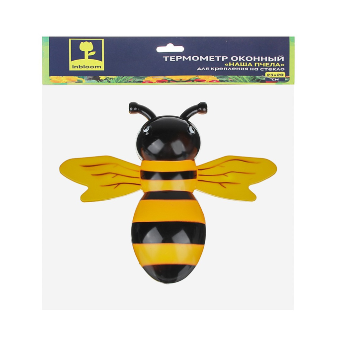 INBLOOM Термометр оконный "Наша Пчела" 23x20см, для крепления на стекло-пакет