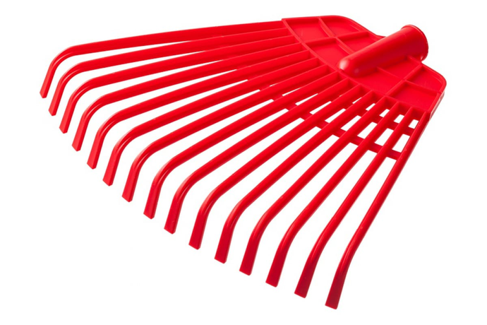 Веерные грабли без черенка GRINDA полиэтиленовые усиленные