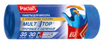 PACLAN MULTITOP МЕШКИ МУСОРНЫЕ 35Л, 30ШТ.
