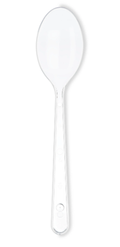 Ложка 18 см пласт, ПРОЗРАЧНАЯ