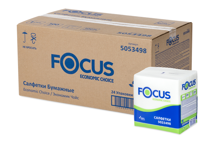 Салфетки Focus Economic,5053498, 1 слой - 24 пачки по 100 листов