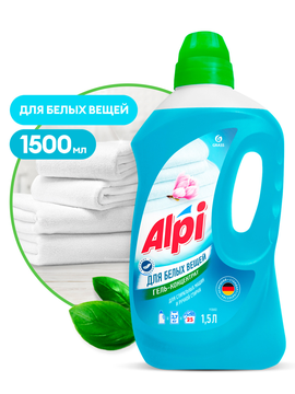Концентрированное жидкое средство GRASS для стирки "ALPI white gel",1,5л./вл.6