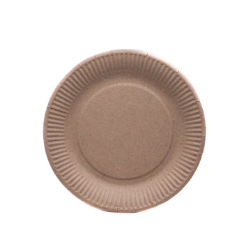 Тарелка бумажная d18 см крафт картон /500 шт, кор