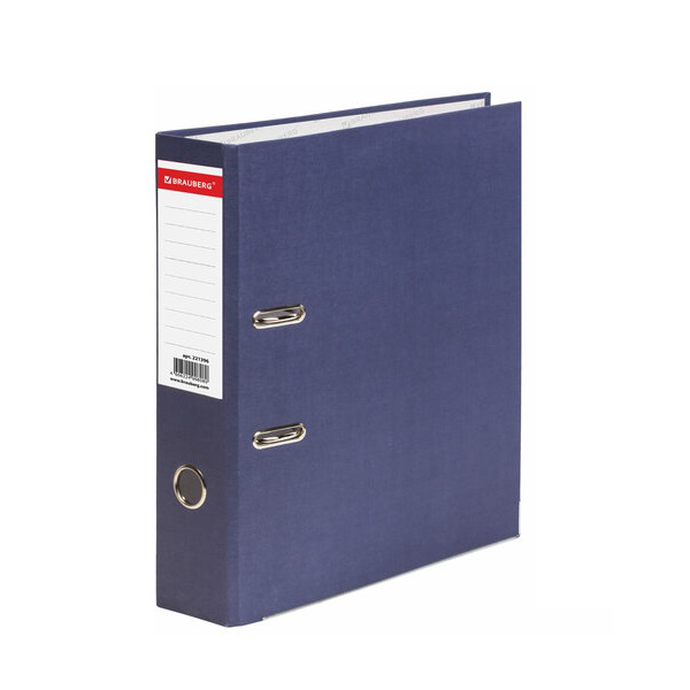 Папка-регистратор BRAUBERG ECO, 75 мм, синяя