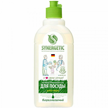 SYNERGETIC Средство д/мытья посуды АЛОЕ 500мл *7*14*