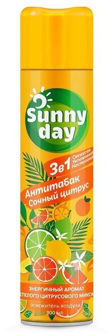 Освежитель Sunny Day 300мл Антитабак/12 must