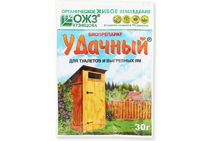 Биопрепарат УДАЧНЫЙ д/туал., выгреб.ям 30г.