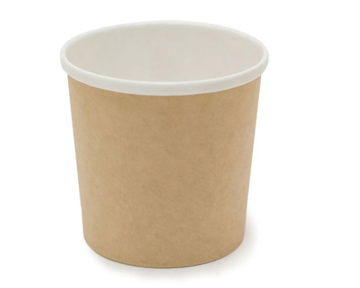 Контейнер бумажный для супа 500 тмл Д=98 мм Крафт   (крышка 15478)
