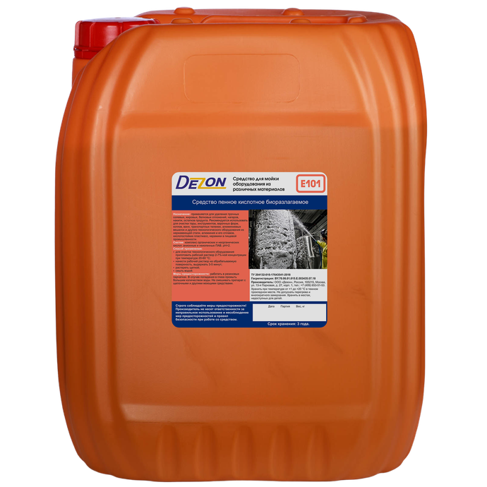 Дезон E101,22,0 кг.(20л.) Средство для мойки оборудования из различных материалов, кислотное,пенное