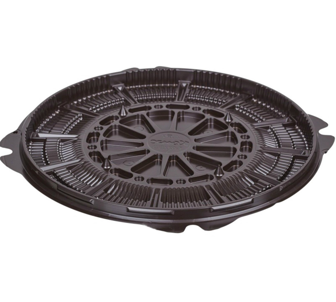 Контейнер для торта Т-022К, круглый, коричневый, 22,4*22,4*1,1см (132шт/кор)