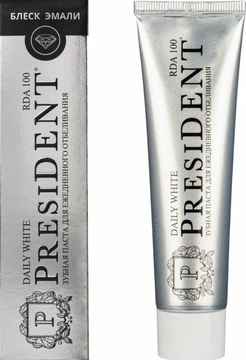 Зубная паста PRESIDENT DAILY White (100 RDA) 68 г