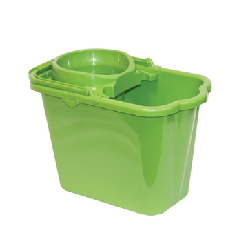 Ведро 9,5л для уборки КОМПЛЕКТ с отжимом (сетч.) пластик, зел. (моп 602584, -585)