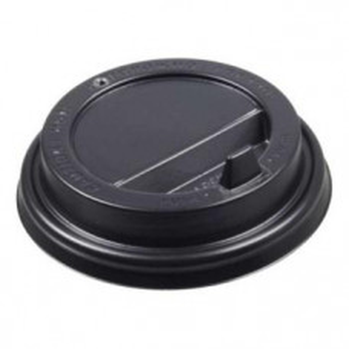 Крышка 90 мм для гор. напит. с клапаном ЧЕРНАЯ ПП (2000) К*100