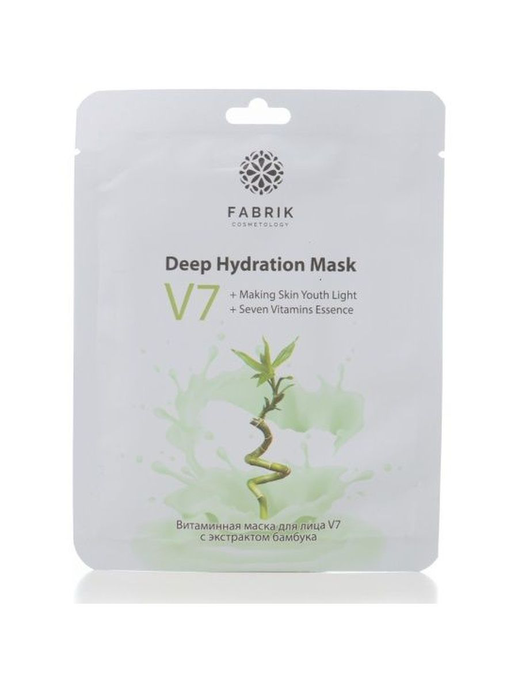 Фабрик Косметик Тканевая маска д/лица  V7   БАМБУК    30гр.   *5*20    /200