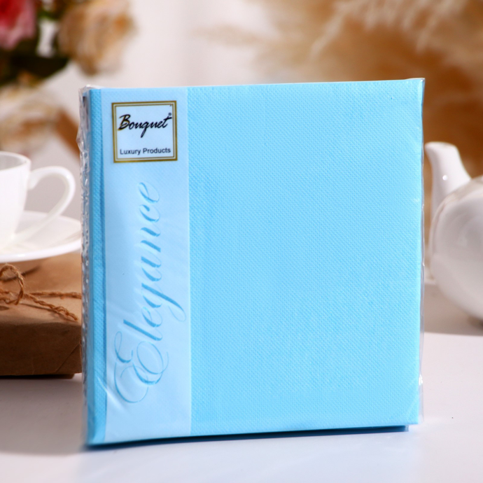 Салфетки 33х33, 2сл, 20л. Bouquet Colour бирюзовые/12