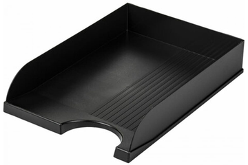Лоток горизонтальный для бумаг BRAUBERG Standard, 350х253х65 мм, черный, 237947