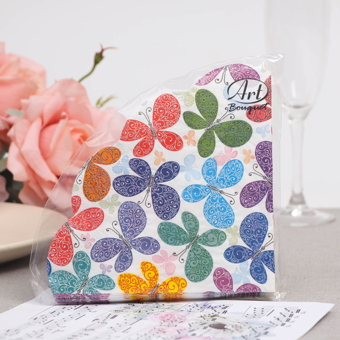 Салфетки Art Bouquet RONDO  "Романтические бабочки " 3 сл.12л/вл.15