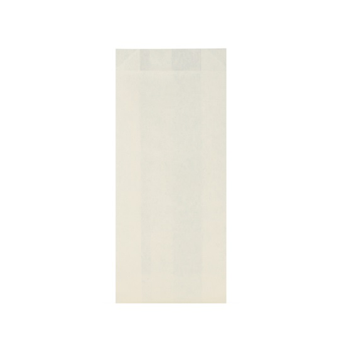 Пакет бумажный 90х40х220 мм белый жиростойкий