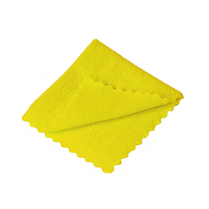 Салфетка из микрофибры 29х29 Ultra 180 пл желтая КП