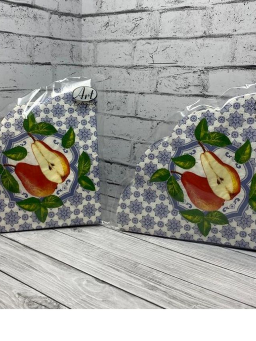 Салфетки Art Bouquet RONDO  "Скатерть с грушами" 3 сл.12л/вл.15