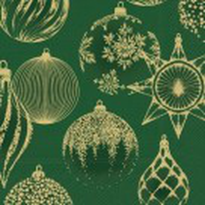 Салфетки бумажные декоративные 20л, Bouquet Home Collection Classic, 3хсл., "Золотые украшения на з