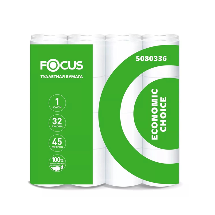 Туалетная бумага в малых рулонах FOCUS Economic Choice 5080336 ВЛ.3