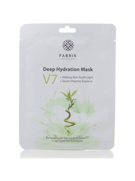Фабрик Косметик Тканевая маска д/лица  V7   БАМБУК    30гр.   *5*20    /200