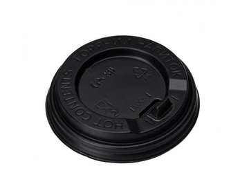 Крышка для стакана d 80мм черная с носиком*100/1000