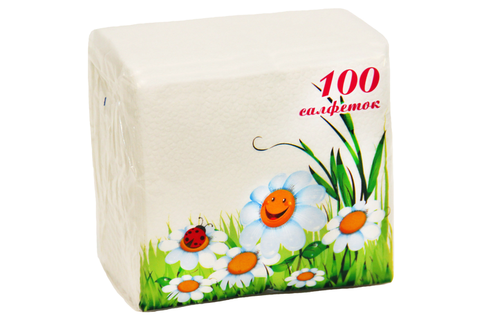 Салфетка "Lizzi" белая 23х23 100 л. вл.40