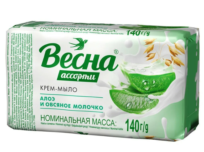 МТ ВЕСНА алоэ и овсяное молочко 140 г. арт. 6210