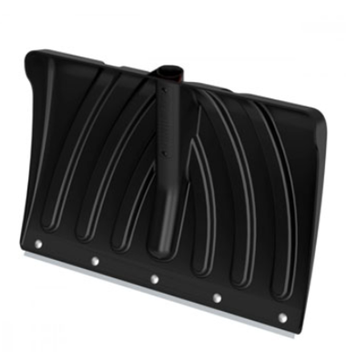 Лопата снеговая усилиненная пласт. "Крепышок"  440х315мм с оцинк. планкой без черенка