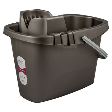 Ведро МОП Классика с отжимом прямоугольное, антрацит, 13л.