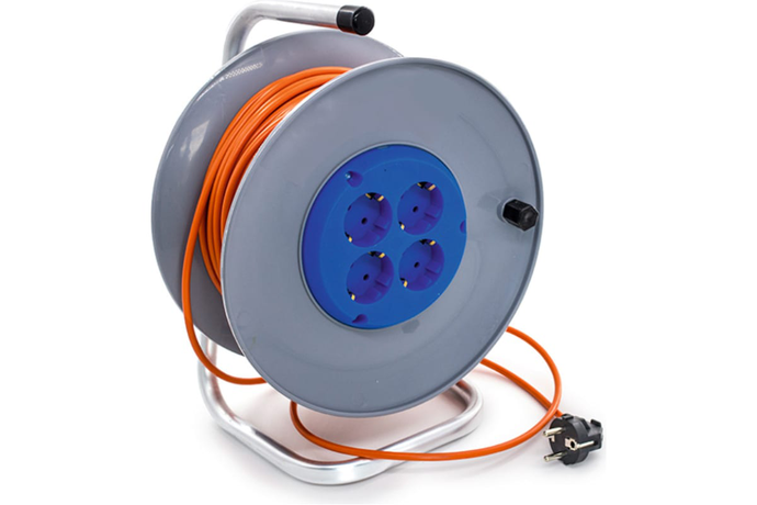 Удлинитель 30м на катушке, 10А 2*1мм, 2,2кВт, Ормис