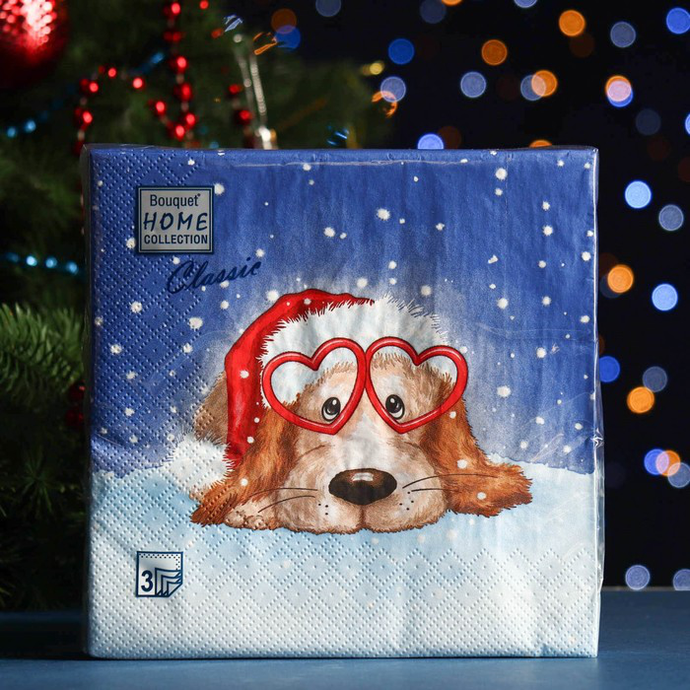 Салфетки 20л, Bouquet Home Collection Classic, 3хсл., "Собачье сердце"/12
