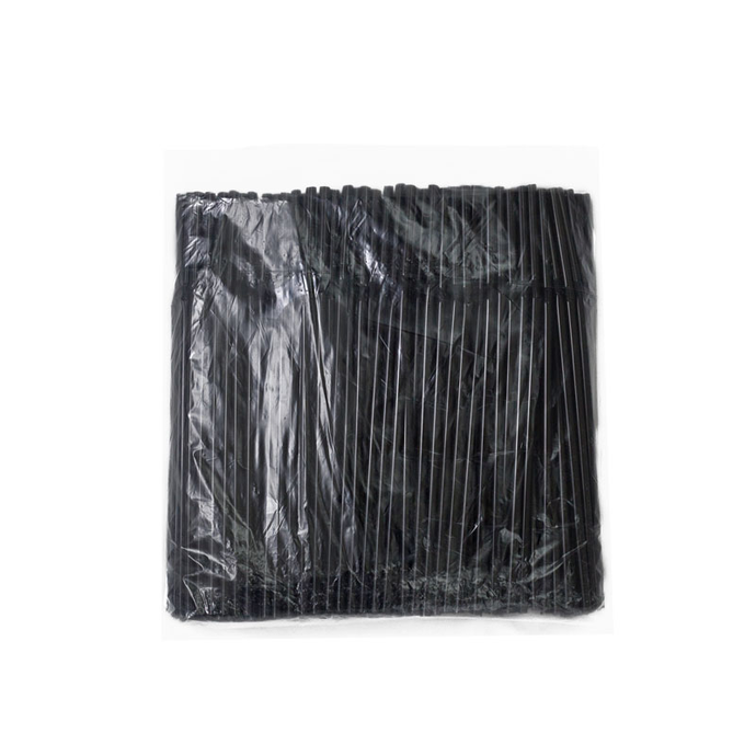 Соломка для коктелей с изгибом 5*210мм, черная 250шт