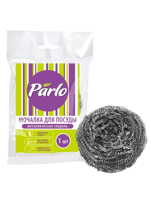 PARLO металлическая мочалка д/посуды СПИРАЛЬ, 12г , 1шт