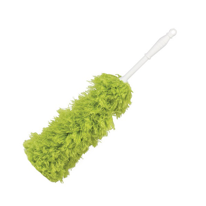 Пипидастр (сметка-метелка) для уборки пыли, метелка 35 см, рукоятка 20 см, зеленый, LAIMA, 603618