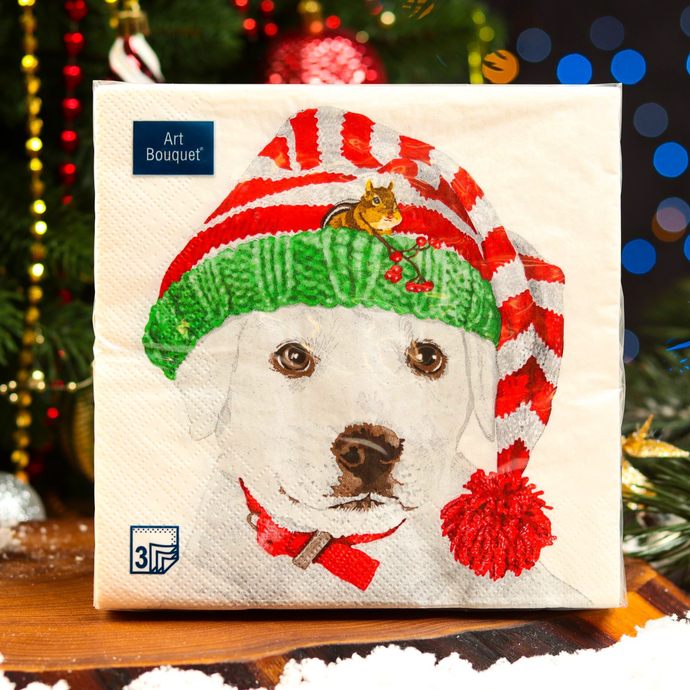 Салфетки Art Bouquet 33*33, 3хсл, 20л. "Чудесный песик"/12