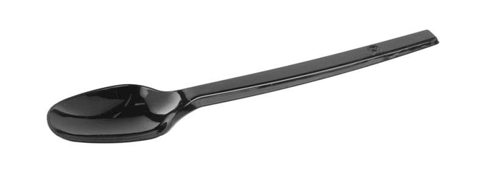 Ложка чайная одноразовая "Компакт", 125 мм, черн, 100шт/уп, 600шт/кор